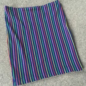 Vintage Striped Mini Skirt by American Apparel